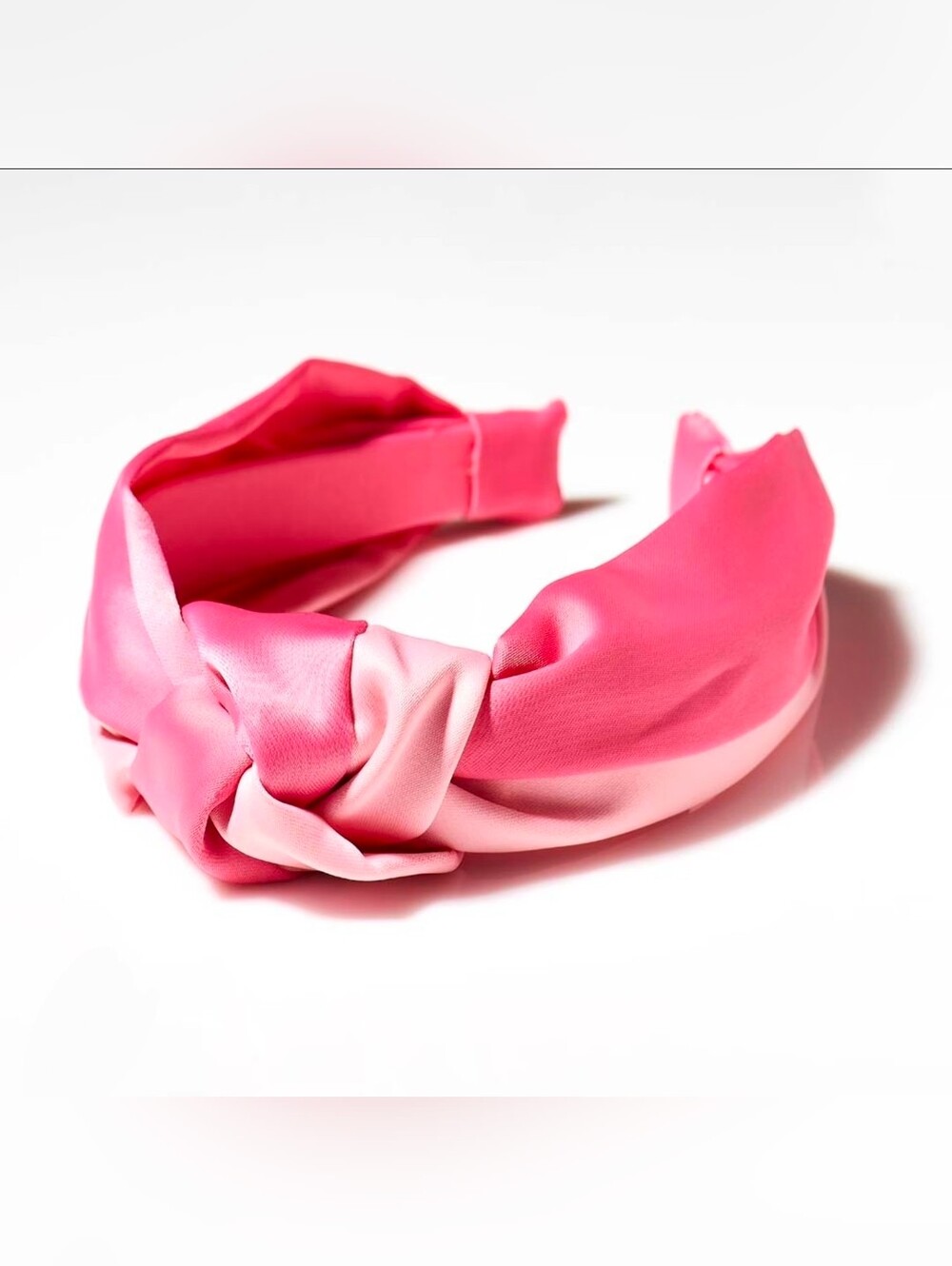 Satin Hot Pink Knotted Headband - Fashion Women’s Hair Accessory BNIB